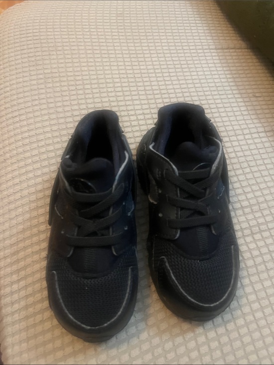 Other - Kids Black Lace-Up Sneakers with Cushioned Support